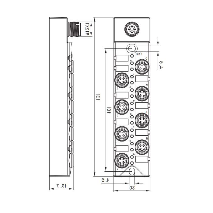 M8接口，IO-Link Hub, 8DO， NPN, 00B513