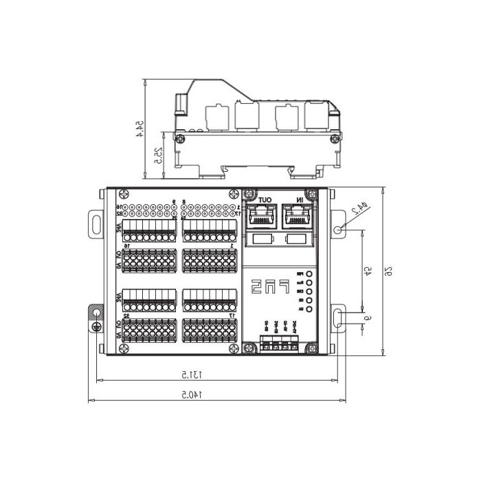 PROFINET协议，32DI/DO自适应配置，PNP， RJ45网口，IP20远程模块，009A54